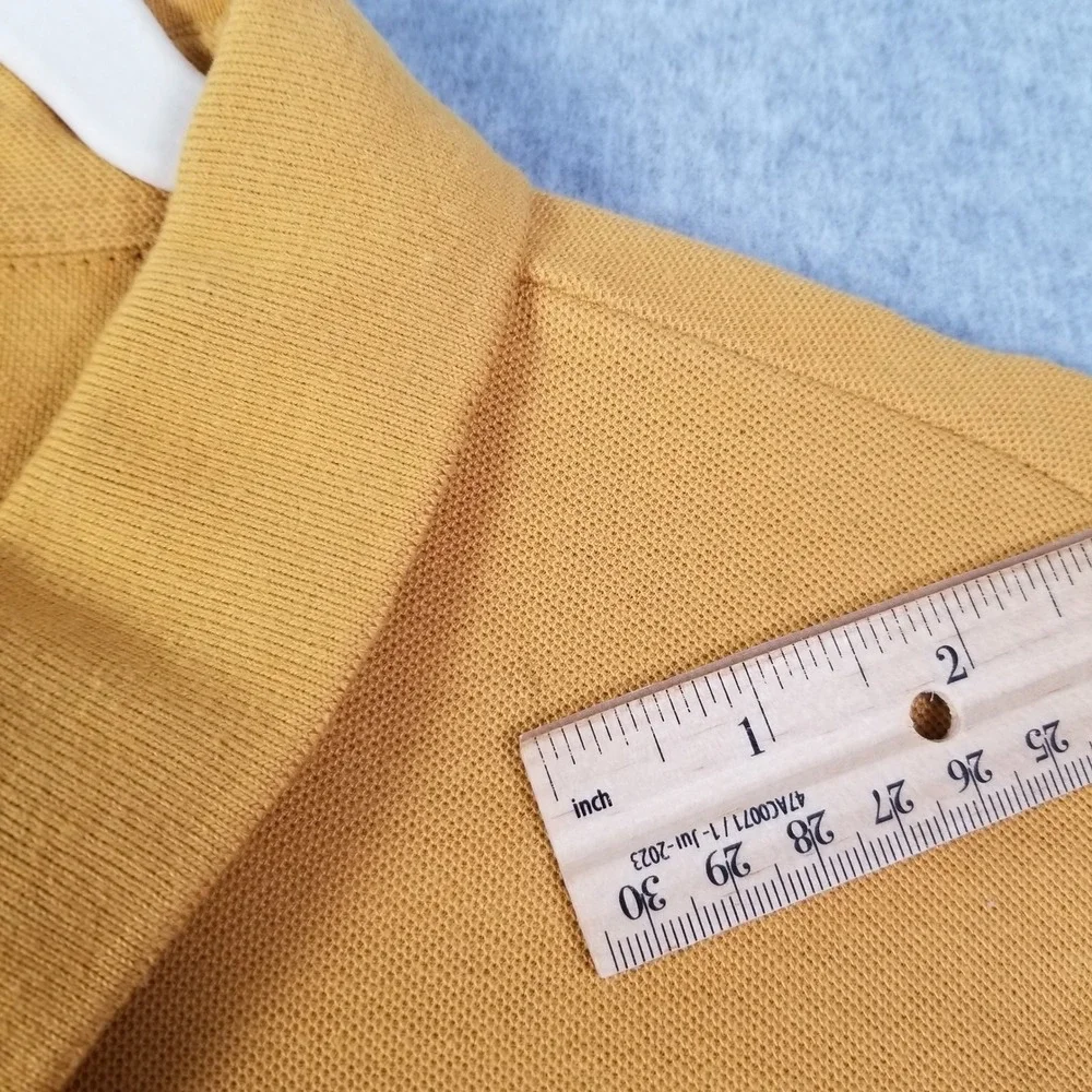 True Religion Polo Shirt Mens 3XL XXXL Yellow Orange Short Sleeve Horseshoe Logo